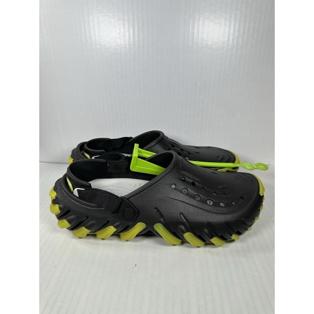Size 11 Crocs Echo Icey Ro Clog 211458-001 Black Green Mens Slip In NEW